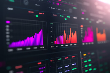 Transparent holographic dashboard displaying employee metrics, HR management theme