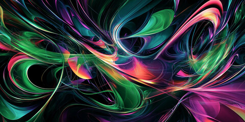 Fototapeta premium Futuristic Neon Pattern