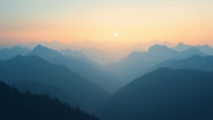 Fototapeta premium Majestic mountain range symbolizes unity and strength