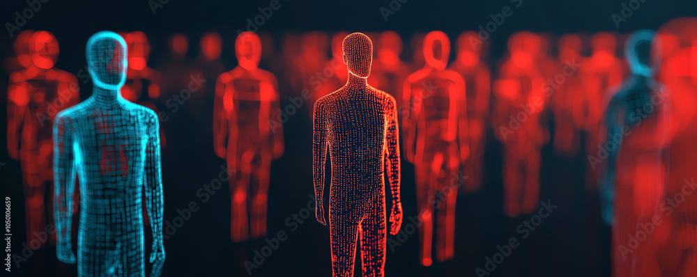Poster abstract people network with hr metrics overlay, digital visualization of employee connectivity