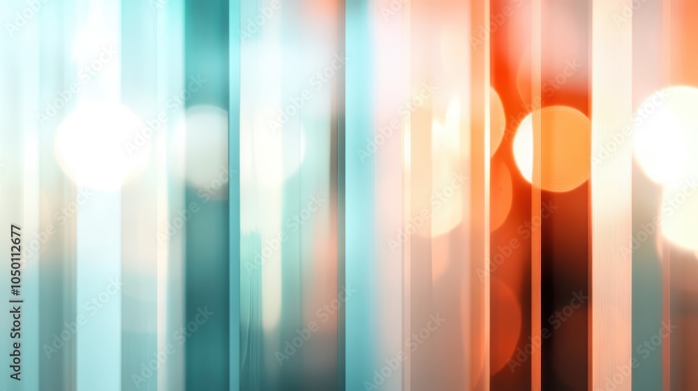 Poster the image features colorful vertical blurred lines with warm lighting effects that create a captivat