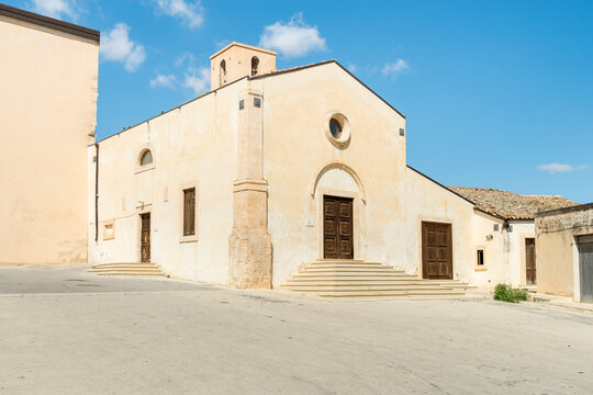 View of the Church of San Antonio Abate from behind in Ispica, Ragusa Province, in eastern Sicily, Italy