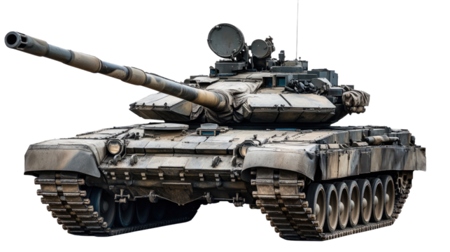 Camouflaged tanks show off heavy armor and powerful cannons. which is separated into battle scenes