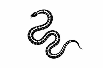 Serpentine Snake Silhouette Design