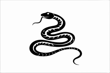 Fototapeta premium Serpentine Snake Silhouette Design
