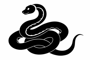 Fototapeta premium Serpentine Snake Silhouette Design