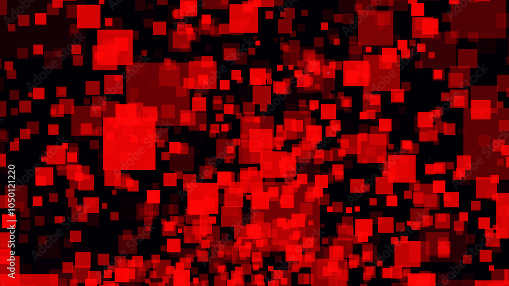 Aufkleber red rectangle pattern design. digital monochrome purple camouflage seamless pattern. vector 3d illus