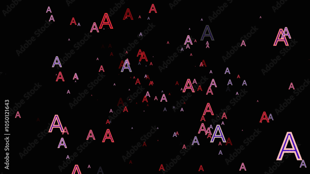 Fototapete letter a background pattern vertical thick. vector seamless pattern. digital design with repetition 