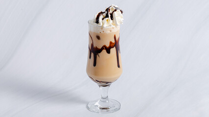 Milkshake glass isolated 