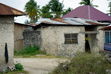 poor locals village in paje