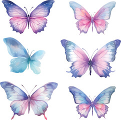 Fototapeta premium collection of butterflies
