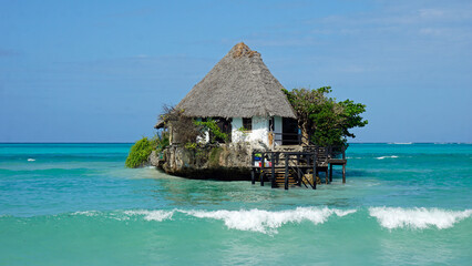 the Rock cafe on the west coast of zanzibar