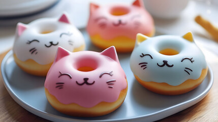 A colorful assortment of donuts featuring icing and sprinkles
