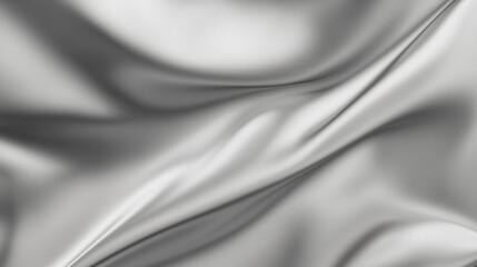 Fototapeta premium Shiny Metallic Draped Abstract Background With Smooth Flowing Curves And Gradients