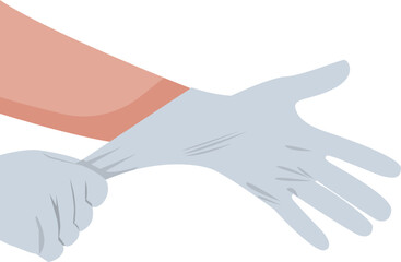 medical hand gloves, medical illustration