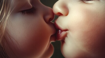 Obraz premium Kisses for baby