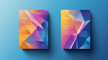 Fototapeta premium Colorful Abstract Geometric Posters with Modern Design