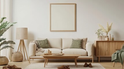 Modern Minimalist Living Room with Neutral Decor
