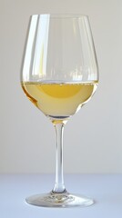 Close-up of Sparkling White Wine Glass