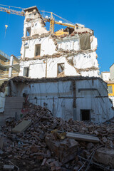 the destruction of an old building 