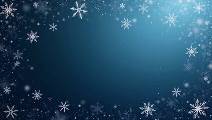 Snowflake pattern on deep blue background evoking a wintery feel