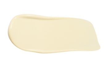 Smear of yellow cream on an empty background. Skincare product, beauty application.