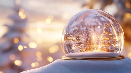 Winter Wonderland Snow Globe with Trees