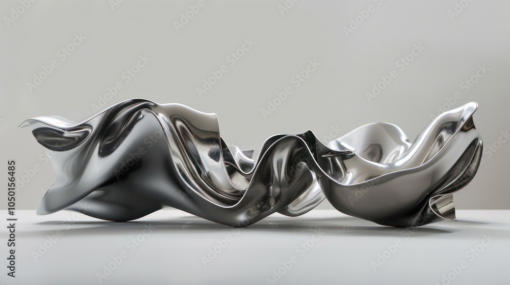 Poster abstract liquid metal designs creating fluid, dynamic visual art. illustrations