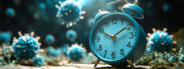 Cancer Countdown to Cure,Ticking Time Bomb,Race Against Time.Concept of time urgency, the relentless nature of disease, medical research, cancer awareness.