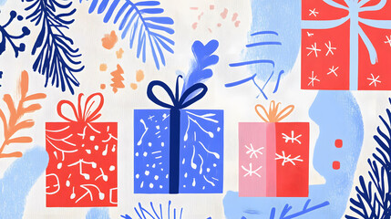 Obraz premium Seamless pattern of stacked boxes in a vibrant background