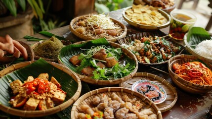 Obraz premium Chefs curating niche food tours to offer authentic culinary experiences, focusing on traditional and sustainable cuisine.