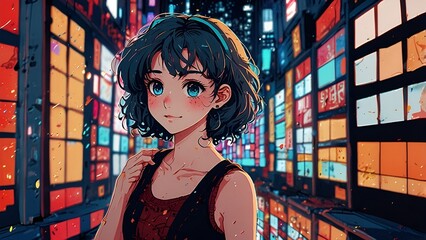 Millennial moment: A young woman taking a break in the city