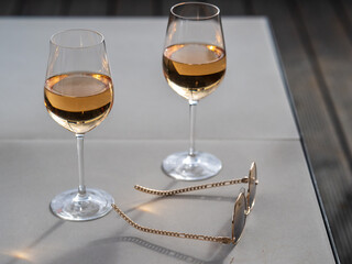 Close-up of wine glass