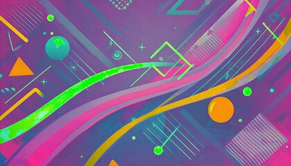 Obraz premium Colourful dynamic shapes flow background