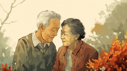Diverse individuals building elder companionship programs to reduce loneliness and promote social connections. Illustrations