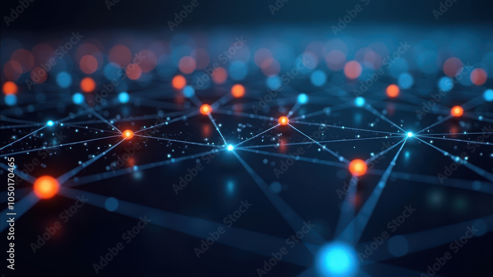 Poster image of a glowing network, possibly representing a computer or technology concept.