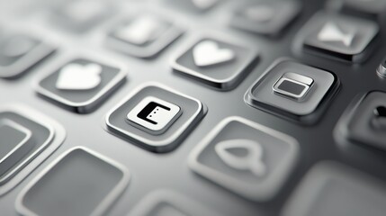 Social Media Interface Buttons