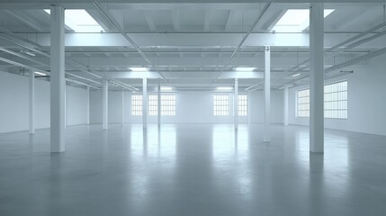 Fototapeta premium Spacious Minimalist Garage Interior Design
