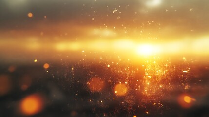 Fototapeta premium Close-up of sunset light rays piercing through clouds