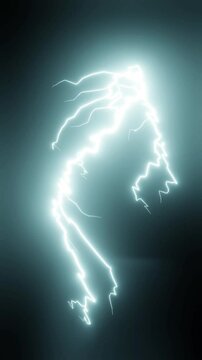 tunder light isolated on black, smart phone and mobile phone backround vertical