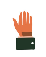 Fototapeta premium Businessman's hand holding a pen, formal attire, close-up illustration