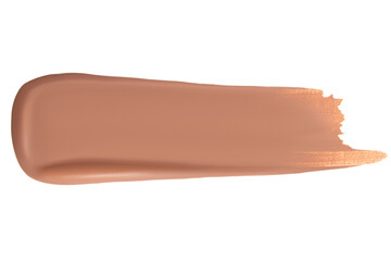 Smear of foundation cream on an empty background. Makeup product, beauty application.