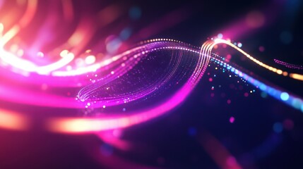 Abstract Colorful Light Waves