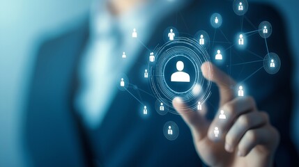 HR management infographic, employee engagement and talent optimization