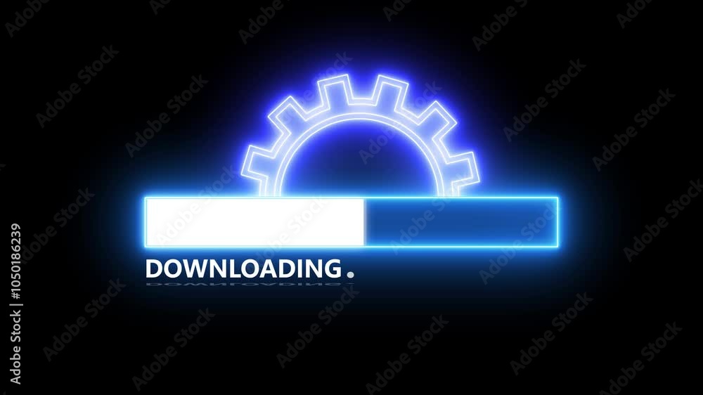 Poster dynamic download bar modern user interface element, seamless download progress sleek bar design anim