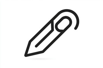 Obraz premium abstract paperclip icon