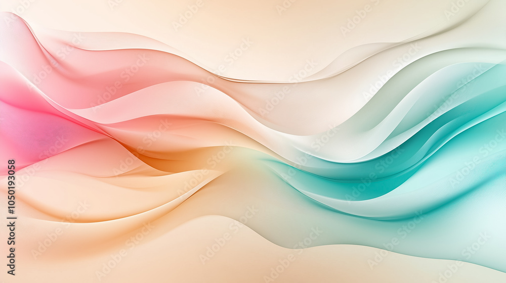 Poster a captivating blend of soft colors flows seamlessly across the canvas, creating a serene and artisti
