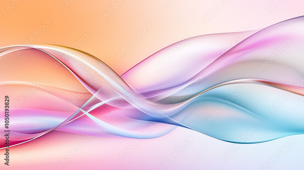Poster delicate hues blend seamlessly, creating a serene atmosphere filled with movement and harmony betwee
