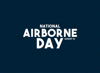 National Airborne Day. Seamless pattern. Flat design vector. Poster, banner, card, background.