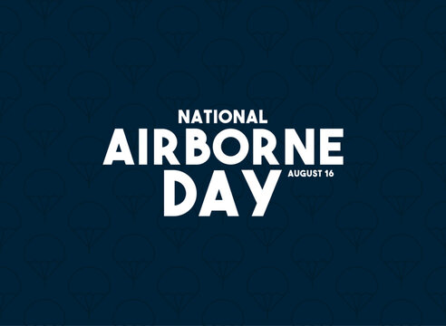 National Airborne Day. Seamless pattern. Flat design vector. Poster, banner, card, background.
